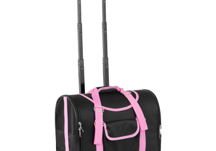 Record Borsa Trolley Rigid Fabric Carrier – Wheeled Mobile Pet Transport, 42x22x35cm