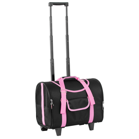 Record Borsa Trolley Rigid Fabric Carrier – Wheeled Mobile Pet Transport, 42x22x35cm
