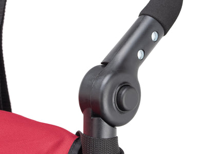 Show Tech Petstro Large 3-Wheel Buggy – Sturdy Red and Grey Stroller, Up to 45kg Capacity