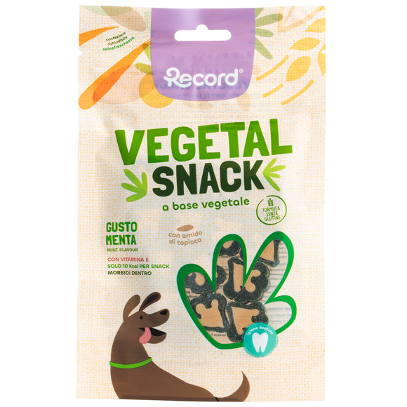 Record Vegetal Snack with Mint 75g – Vegetarian Low-Calorie Dog Treats, Fresh Breath Formula