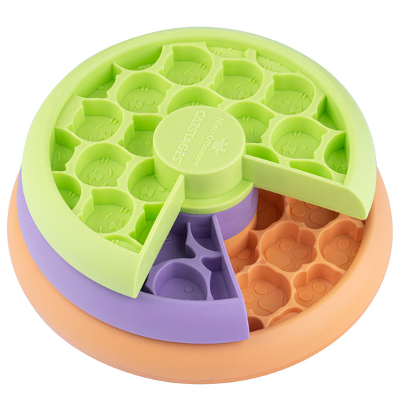 Nina Ottosson Lickin' Layers Kitty Level 2 – Interactive Cat Toy with Rotating Treat Layers