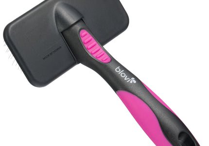 Blovi Medium Ball Pin Slicker Brush – Soft Safety Pin Design, Gentle Detangling
