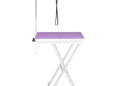 Blovi Display Table – Lightweight Handy Grooming Table with 60x45cm Purple Top