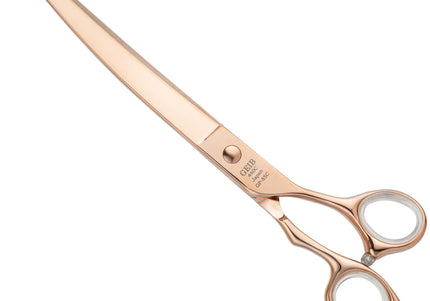 Geib Gold Pearl Curved Grooming Scissors – 8.5in Japanese Steel, Professional Precision