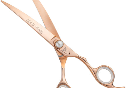 Geib Gold Pearl Curved Grooming Scissors – 8.5in Japanese Steel, Professional Precision