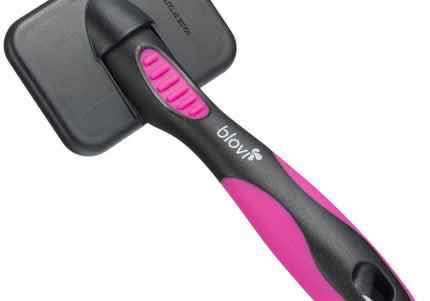Blovi Small Ball Pin Slicker Brush – Soft Safety Pins, Gentle Detangling Design