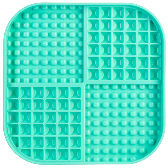 LickiMat Slomo XL Black Licking Mat – Hard Textured Design, Engaging Slow Feeder for Medium and Large Breeds