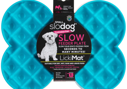 LickiMat Slodog Small Slow Eating Bowl – Black Non-Slip Licking Tray, Promotes Healthy Feeding