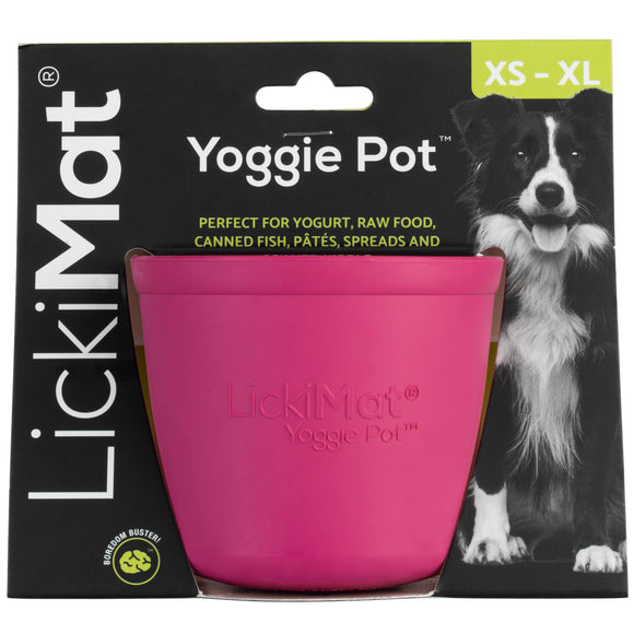 LickiMat Yoggie Pot Licking Cup – Orange Textured Enrichment Toy with Studs, Durable Design