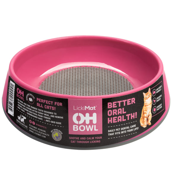 Oh Bowl Cat 250ml – Blue Oral Hygiene Cat Bowl with Textured Cleaning Surface