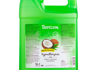 Tropiclean Gentle Coconut Shampoo – Mild Hypoallergenic Formula, 3.8L, Suitable for Sensitive Skin