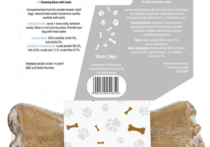 Lovi Food Chewing Bone with Lamb S – Natural Lamb Flavor, Durable Small Chew Treat