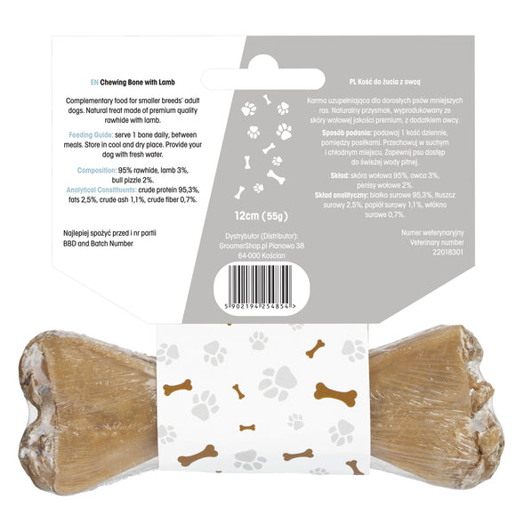 Lovi Food Chewing Bone with Lamb S – Natural Lamb Flavor, Durable Small Chew Treat