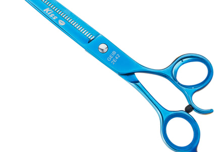 Geib Kiss Silver Blue Blender 6.5" – Single-Sided Thinning Shears, Blue Finish, 42 Teeth