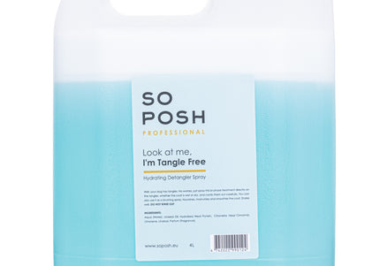 So Posh Tangle Free Hydrating Detangler Spray – Two-Phase Formula, Eases Combing, 4L