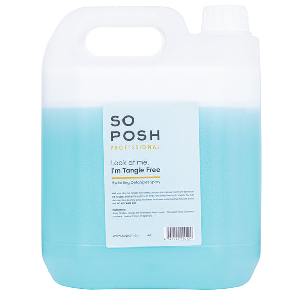 So Posh Tangle Free Hydrating Detangler Spray – Two-Phase Formula, Eases Combing, 4L