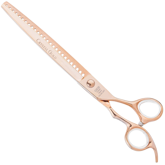 Geib Crystal Gold Chunker 8.5" – Single-Sided Thinning Shears, 26 Gold Teeth, Precision Finish