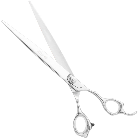 Geib Kiss Silver Pink Straight Scissors – 7.5in Micro-Bevel Blade, High-Quality Silver Finish