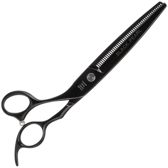 Geib Black Pearl Lefty Blender 7.5" – Single-Sided Thinning Shears, 47 Teeth, Ergonomic Design