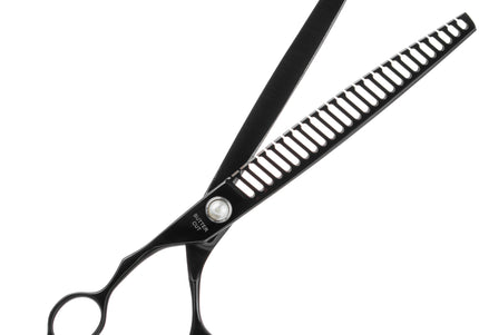Geib Black Pearl Lefty Chunker 8.5" Thinning Shears – 26-Tooth, Single-Sided, Ergonomic Design