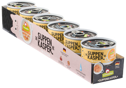GranataPet Suppenkasper Chicken Cat Soup – Tender Chicken Recipe, 12 x 70g Pouches