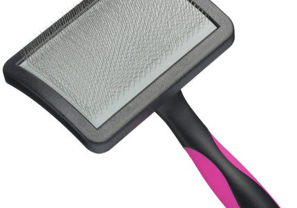 Blovi Large Soft Slicker Brush – Gentle Flexible Pins, Comfortable Detangling Tool, Large Size