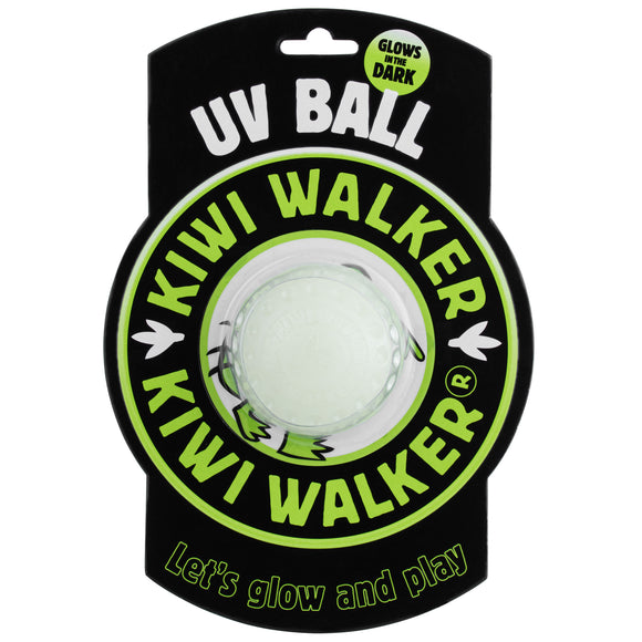 Kiwi Walker Let's Play and Glow UV Ball – Maxi Size, Glow-in-the-Dark, Durable Dog Toy