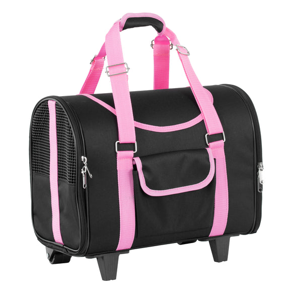 Record Borsa Trolley Rigid Fabric Carrier – Wheeled Mobile Pet Transport, 42x22x35cm