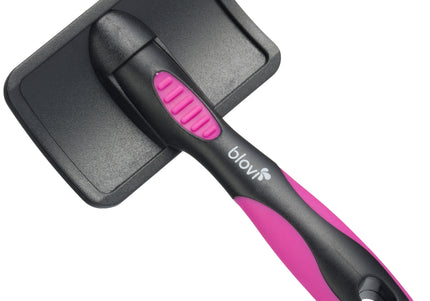 Blovi Small Soft Slicker Brush – Gentle Flexible Pins, Compact Design for Sensitive Coats