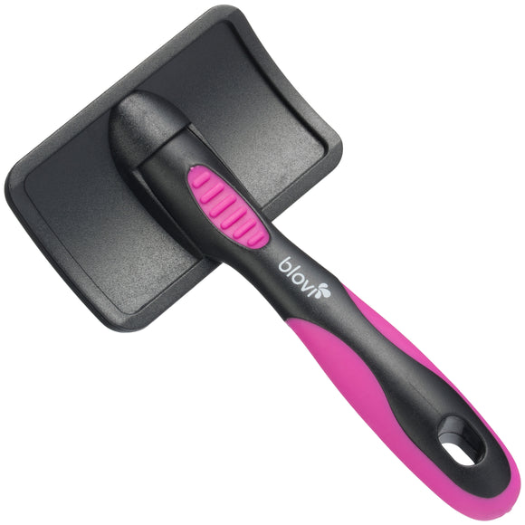 Blovi Small Soft Slicker Brush – Gentle Flexible Pins, Compact Design for Sensitive Coats