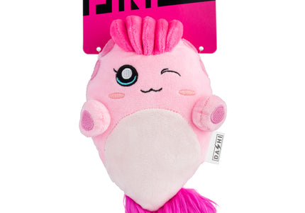 Dashi Fini Plush Squeaker Toy 20cm – Soft Pink Creature, Durable and Engaging