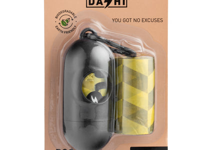 Dashi Poop Bag Dispenser – Compact Holder with 2 Biodegradable Bag Rolls, 23x32cm