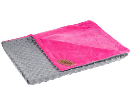 Biglo Minky Blanket Pink – Soft Fleece Blanket, Small Size, Cozy and Lightweight