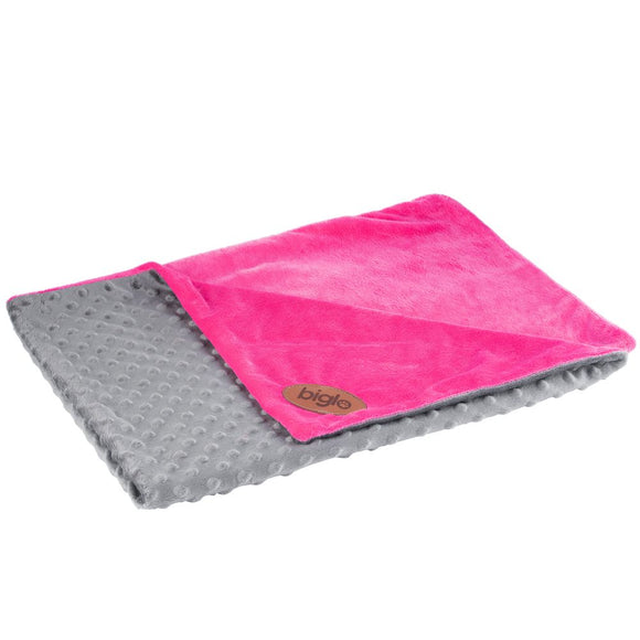 Biglo Minky Blanket Pink – Soft Fleece Blanket, Small Size, Cozy and Lightweight