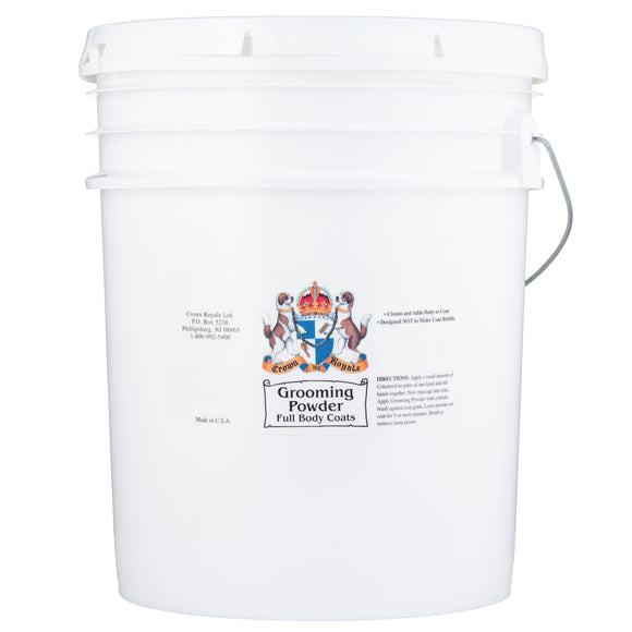 Crown Royale Grooming Powder Full Body – Volumizing Powder for Thick Coats, 13.6 kg Bulk Size