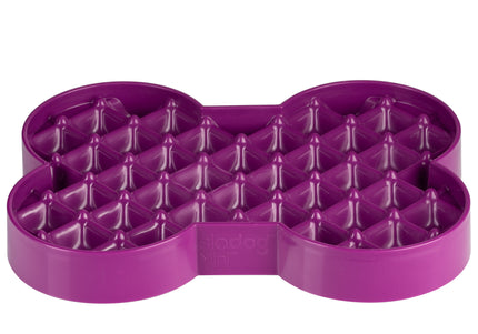 LickiMat Slodog Small Slow Eating Bowl – Black Non-Slip Licking Tray, Promotes Healthy Feeding