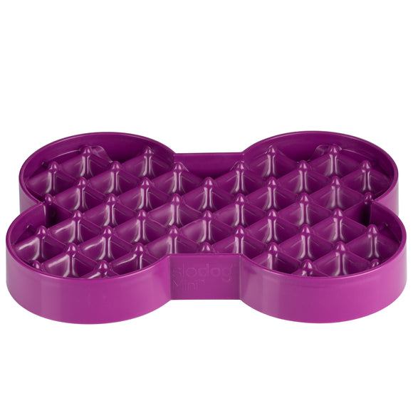 LickiMat Slodog Small Slow Eating Bowl – Black Non-Slip Licking Tray, Promotes Healthy Feeding