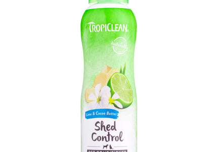 Tropiclean Lime & Cocoa Butter Conditioner 355ml – Omega 3 & 6, Reduces Shedding, Nourishing Formula