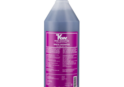 KW White Shampoo – Concentrated Brightening Formula for White, Light, and Silver Coats, 1L