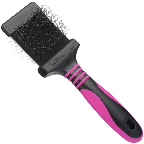 Blovi Small Duo Flex Slicker Brush – Double-Sided Flexible Poodle Grooming Tool