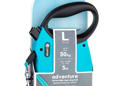 Alcott Adventure Retractable Leash Blue – Reflective Extra Large Retractable Leash, Durable Design