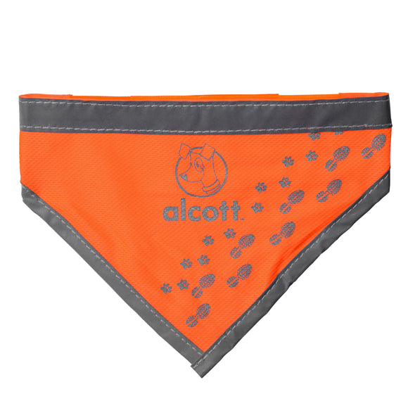 Alcott Neon Orange Visibility Bandana – Reflective Safety Accessory, Small Size