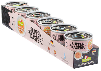 GranataPet Suppenkasper Salmon Cat Soup – Tender Salmon Recipe, 12 x 70g Pouches