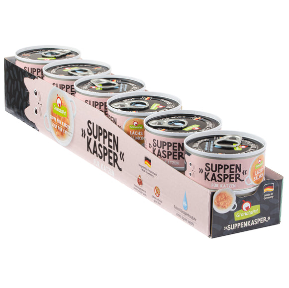 GranataPet Suppenkasper Salmon Cat Soup – Tender Salmon Recipe, 12 x 70g Pouches