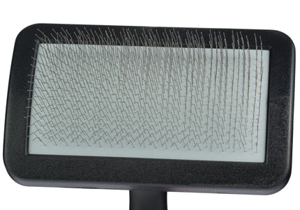 Blovi Medium Soft Slicker Brush – Gentle Flexible Pins, Ergonomic Grip, Medium Size