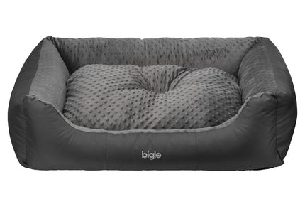 Biglo Milano Minky Gray Dog Bed – Extra Large, Ultra-Soft, Comfortable Design