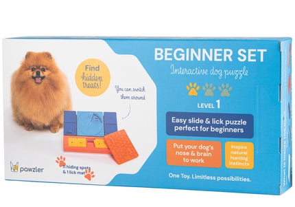 Pawzler Interactive Dog Puzzle Beginner Set – Modular 6-Piece Enrichment Toy, Engaging Design