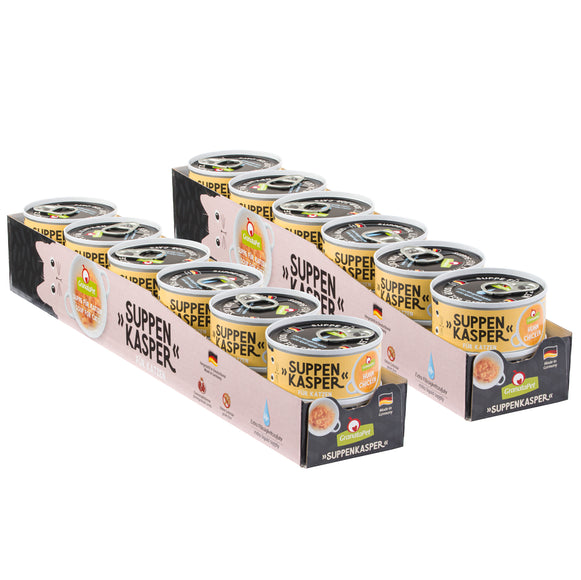 GranataPet Suppenkasper Chicken Cat Soup – Tender Chicken Recipe, 24 x 70g Pouches