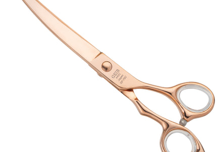 Geib Gold Pearl Curved Grooming Scissors – 8.5in Japanese Steel, Professional Precision