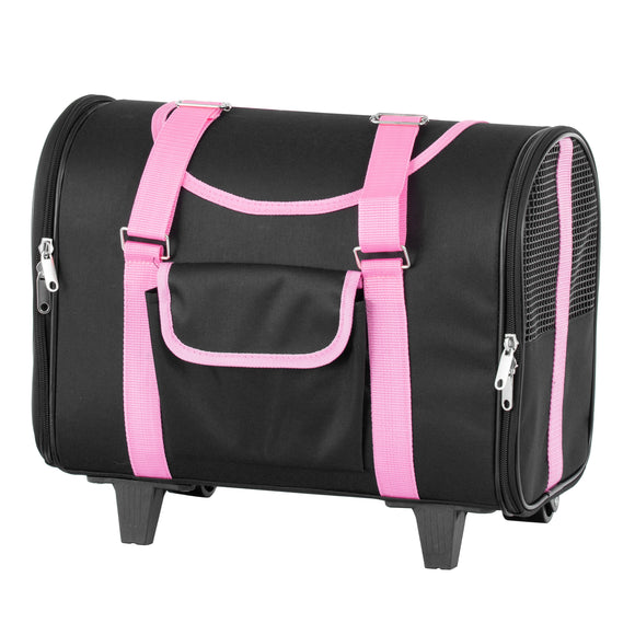 Record Borsa Trolley Rigid Fabric Carrier – Wheeled Mobile Pet Transport, 42x22x35cm